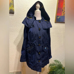 Burberry Blue Cape with Timeless Elegance